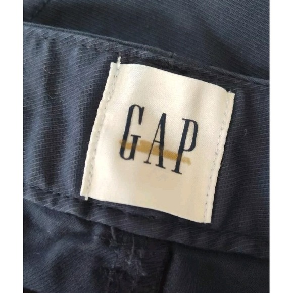 New Gap Size 14 Tall Pants Cropped Wide Leg High Rise Stride Navy‎ Chinos Preppy - Picture 6 of 9